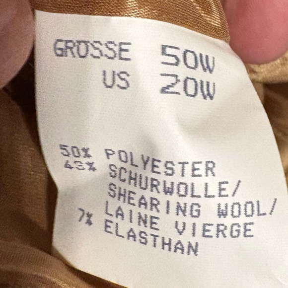 Givenchy Vintage 80s Wool Blend Camel Tan Career Office Luxury Zip Blazer Jacket - Picture 7 of 8